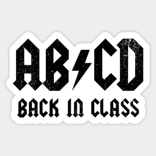ABCD - Back In Class Sticker